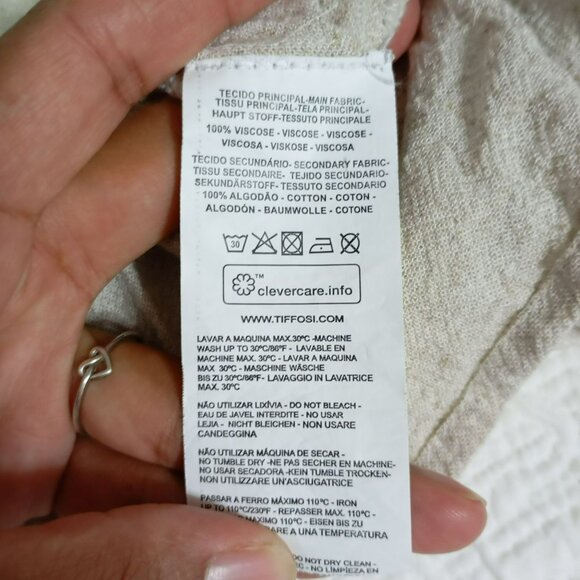 TIFFISI Beige Halter Maxi Dress With Smocked Bodice & Tie-Back Womens Size S - Picture 8 of 9